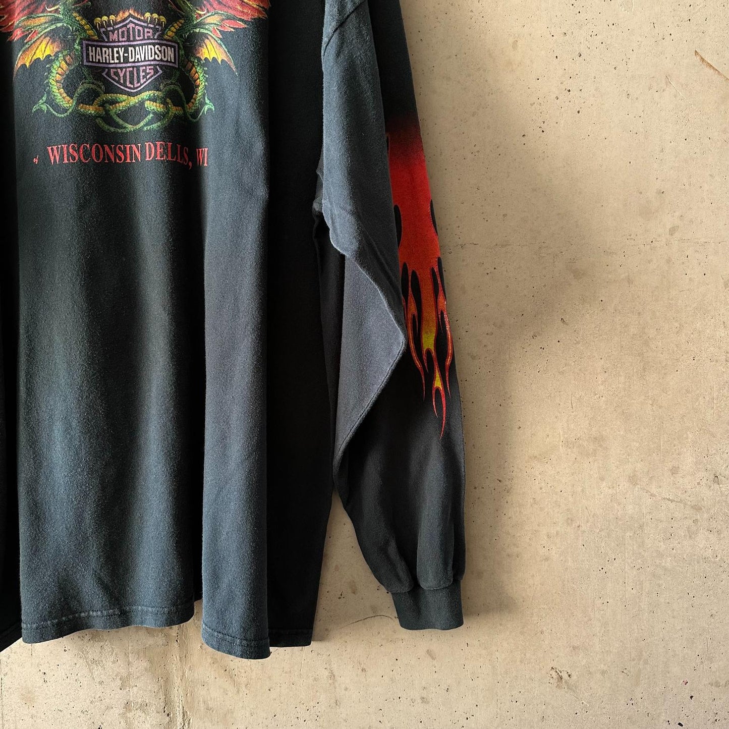 Remera Harley Davidson Longsleeve "Fire / Balas Dragons Eagle"