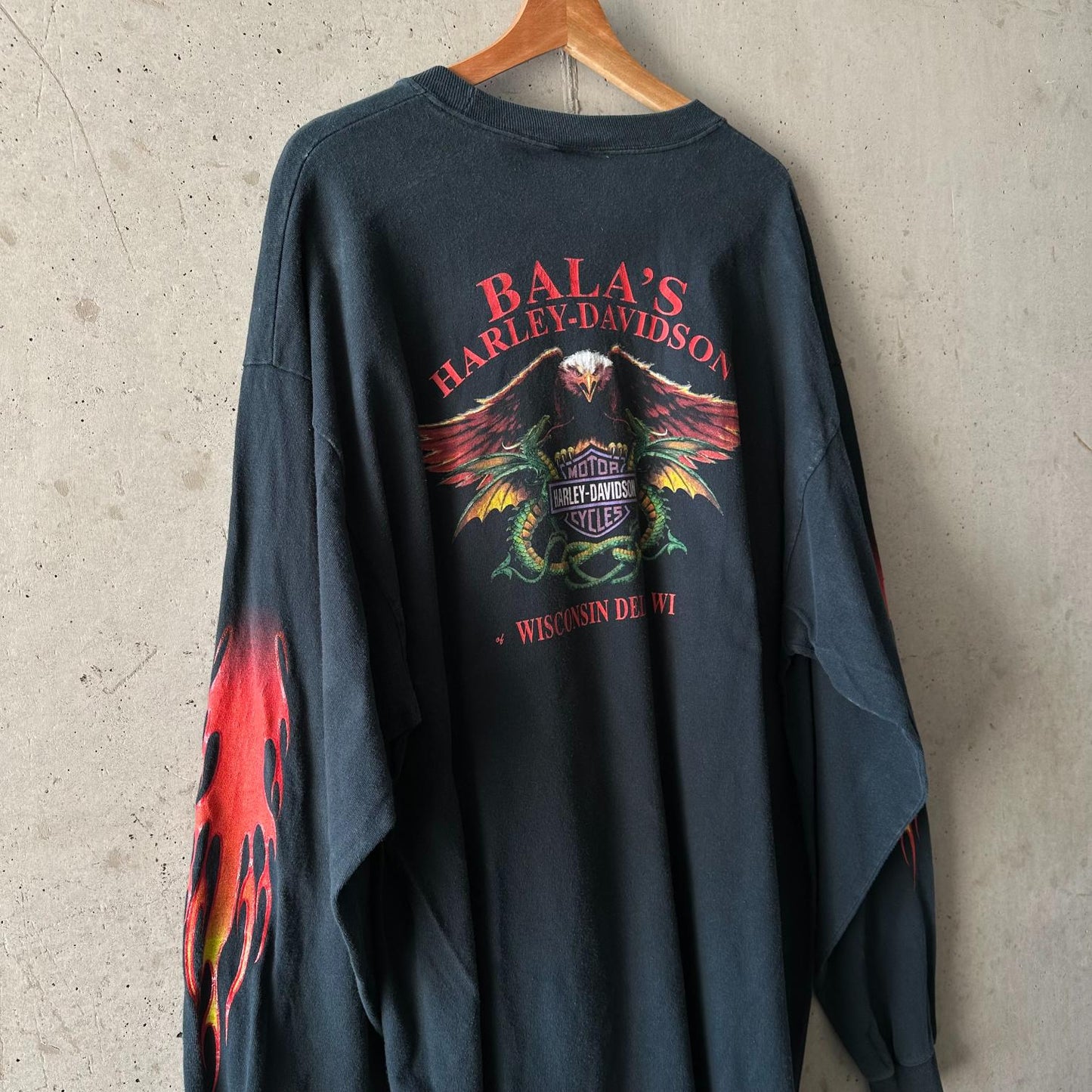 Remera Harley Davidson Longsleeve "Fire / Balas Dragons Eagle"