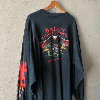 Remera Harley Davidson Longsleeve "Fire / Balas Dragons Eagle"