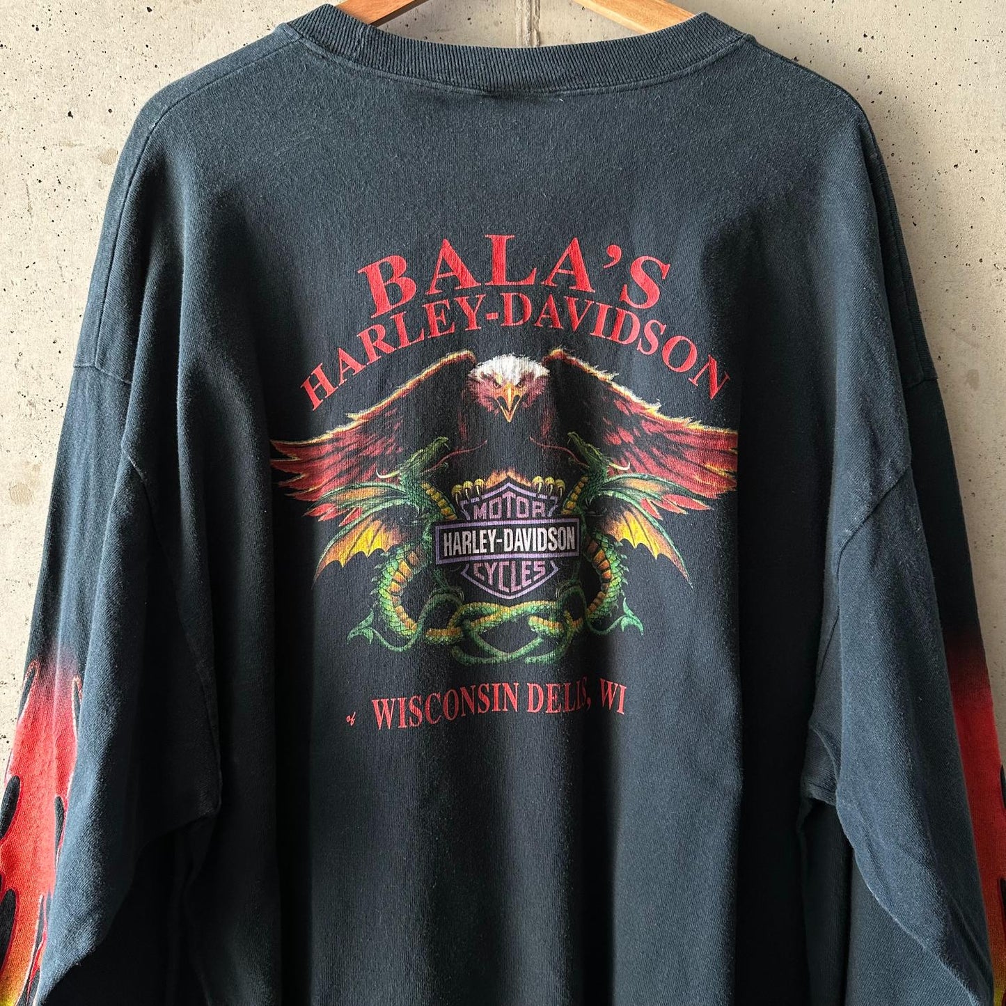 Remera Harley Davidson Longsleeve "Fire / Balas Dragons Eagle"