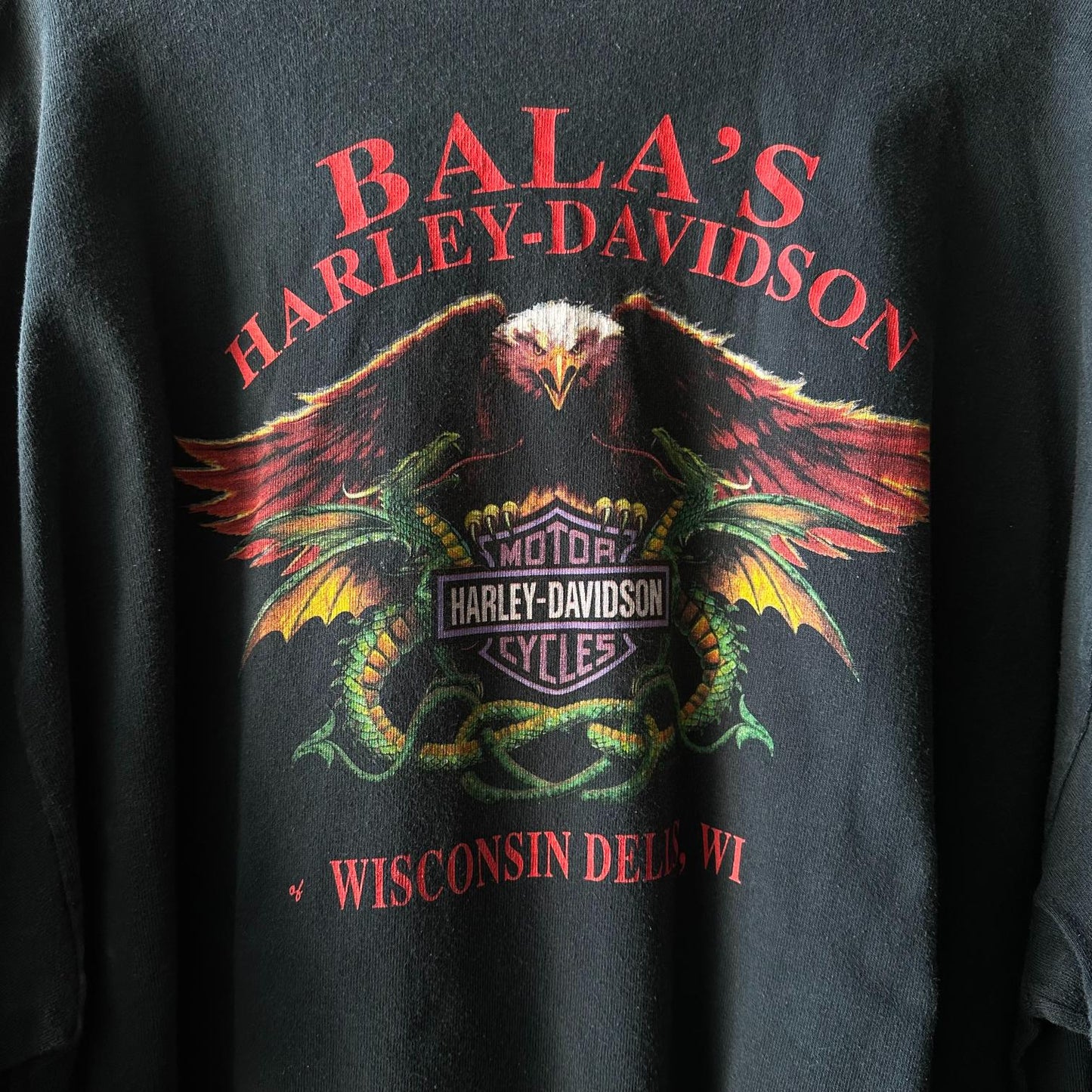 Remera Harley Davidson Longsleeve "Fire / Balas Dragons Eagle"