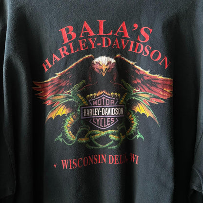 Remera Harley Davidson Longsleeve "Fire / Balas Dragons Eagle"