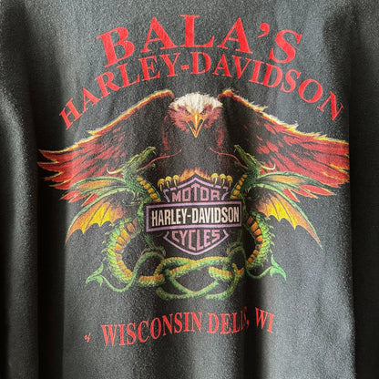 Remera Harley Davidson Longsleeve "Fire / Balas Dragons Eagle"