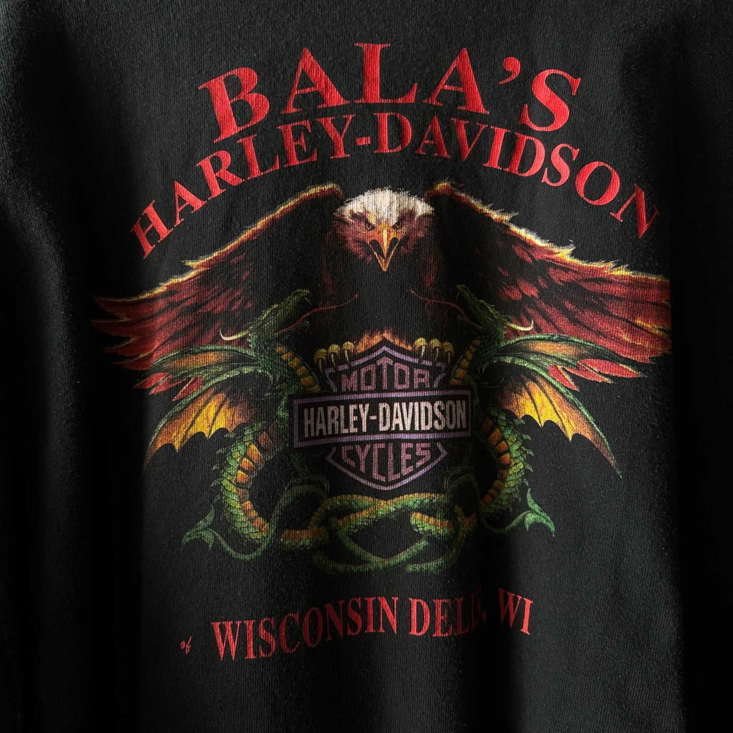 Remera Harley Davidson Longsleeve "Fire / Balas Dragons Eagle"