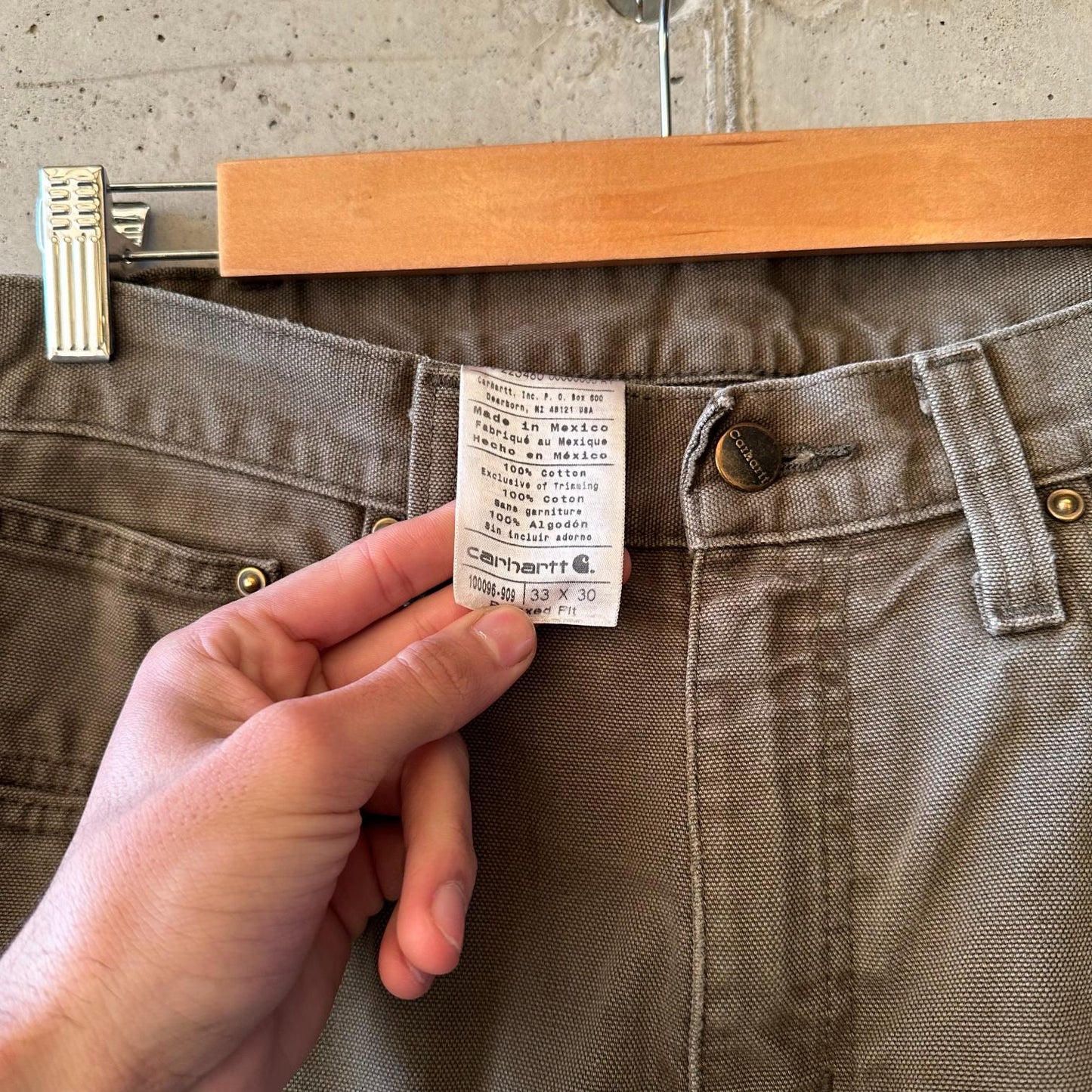 (33) Pantalón Carhartt Jean "Moss Green"