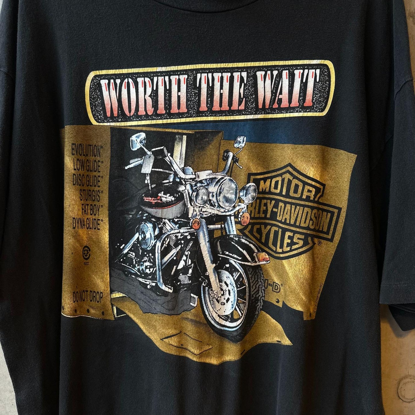 (XL) Reme  Vintage 90s Harley Davidson "Worth The Wait / Regency " Single Stitch