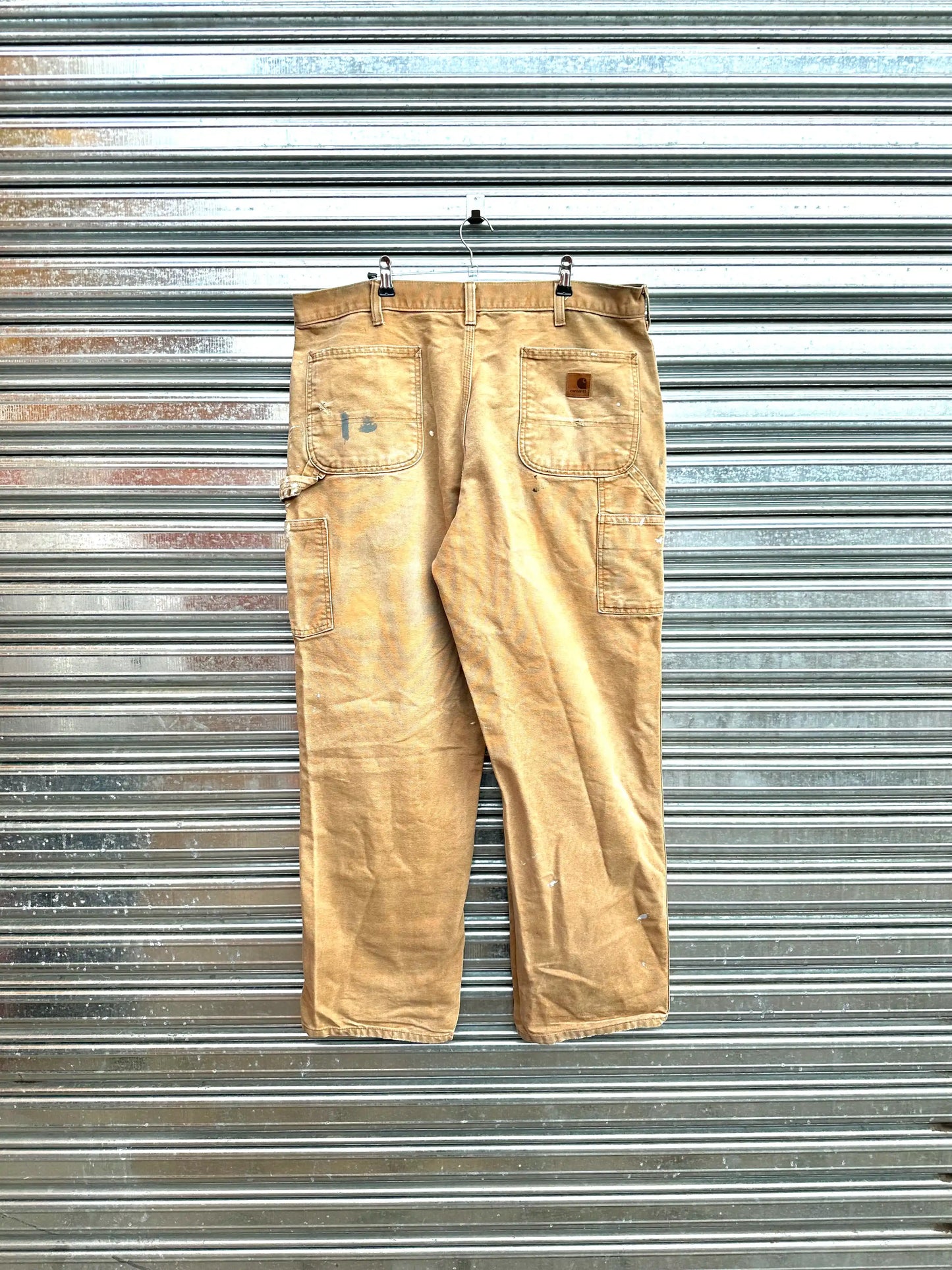 (38) Jean Carpintero Carhartt "Beige x Paint Splattered"