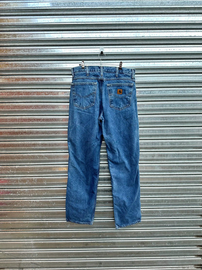 (32) Jean Vintage Carhartt "Deep Blue x Forrado"