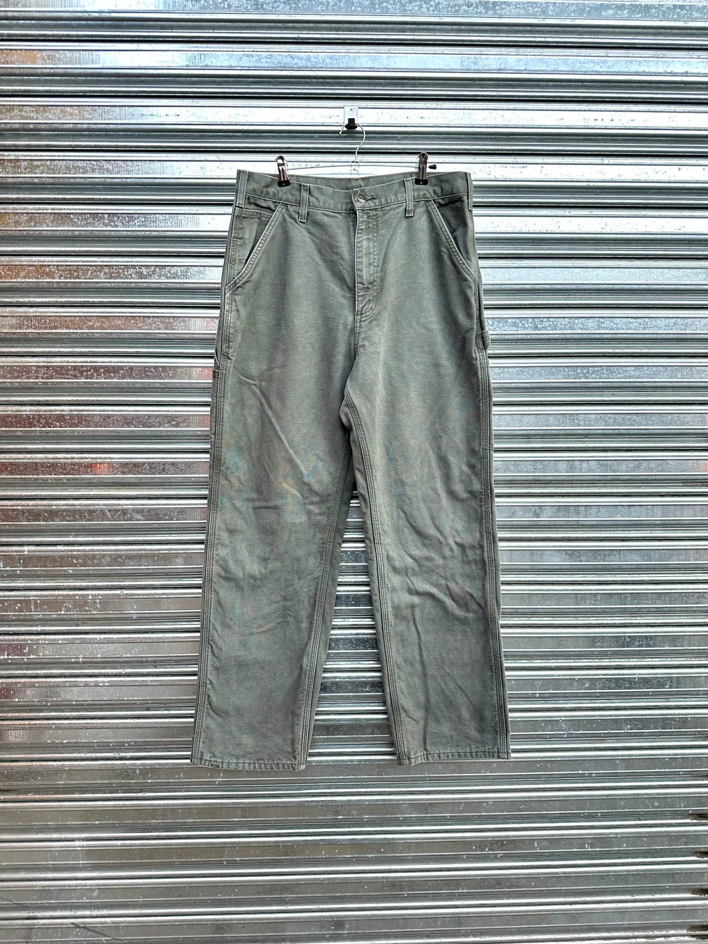 (34) Jean Carpintero Carhartt "Moss Green / Forrado Por Dentro"