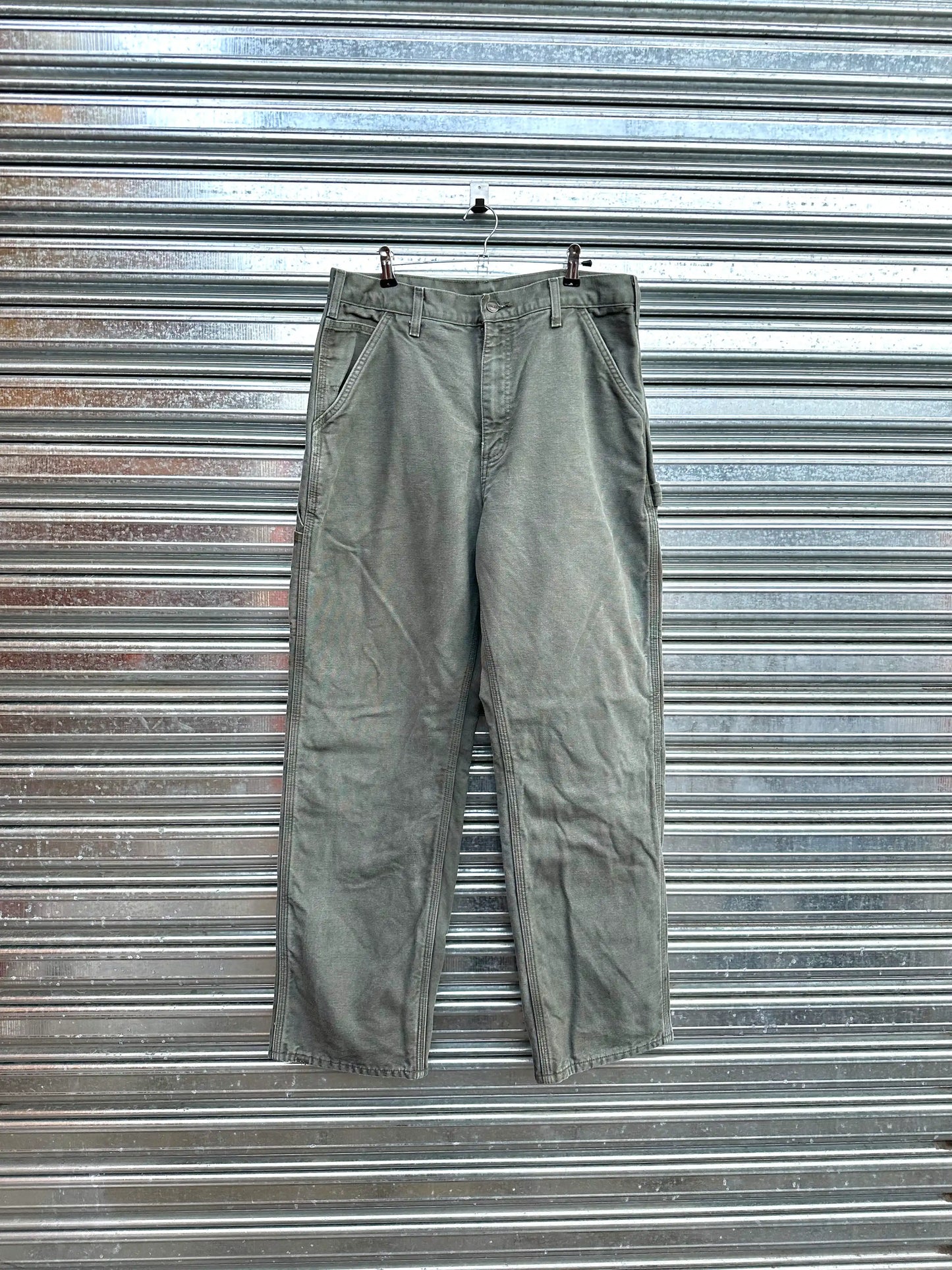 (34) Jean Carpintero Carhartt "Moss Green / Forrado Por Dentro"