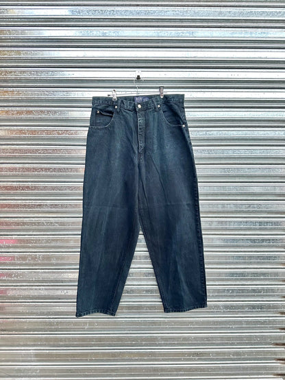 (36) Pantalón Carpintero boxy Jeans "Negro"