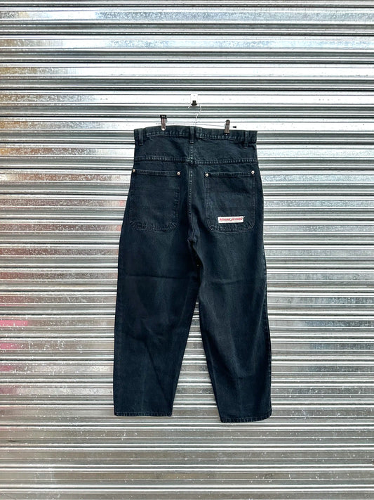 (36) Pantalón Carpintero boxy Jeans "Negro"