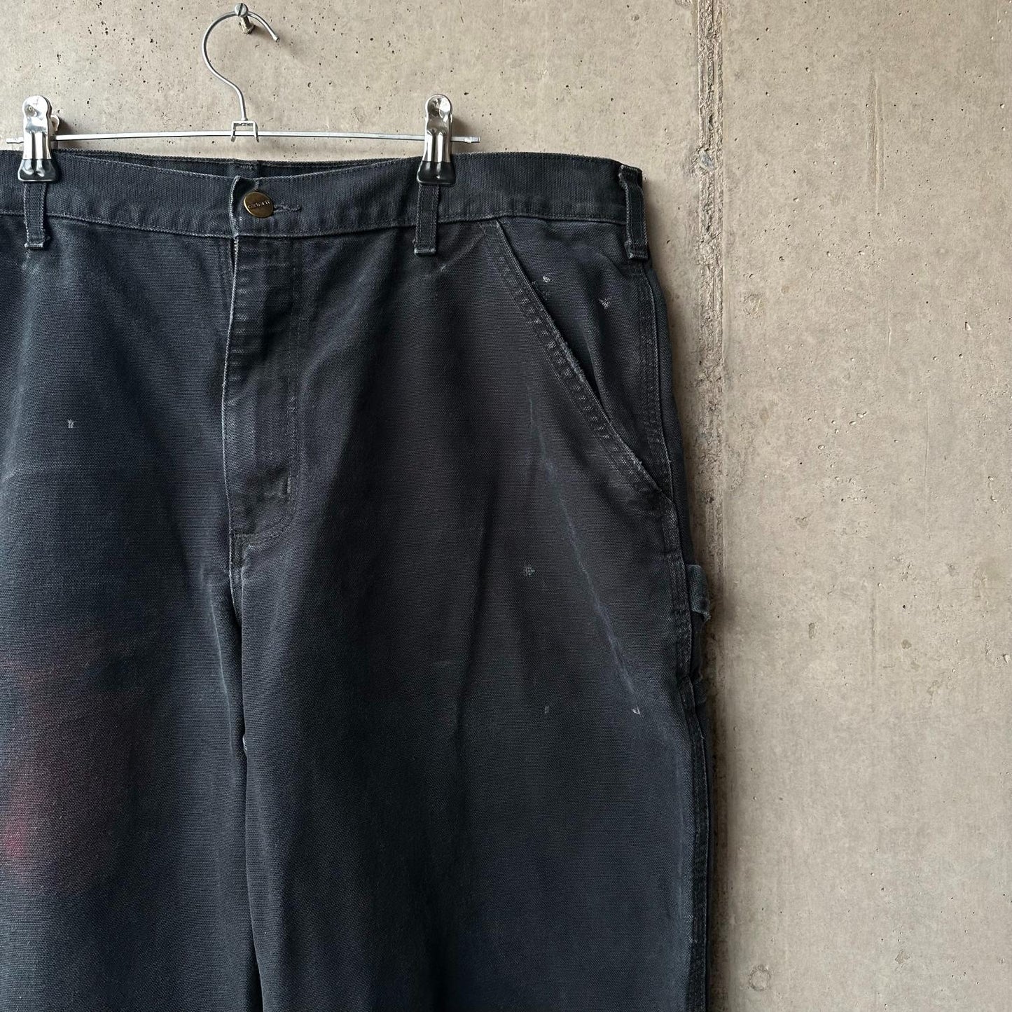 (38) Pantalón Carpintero Vintage Carhartt "Black x Paint"