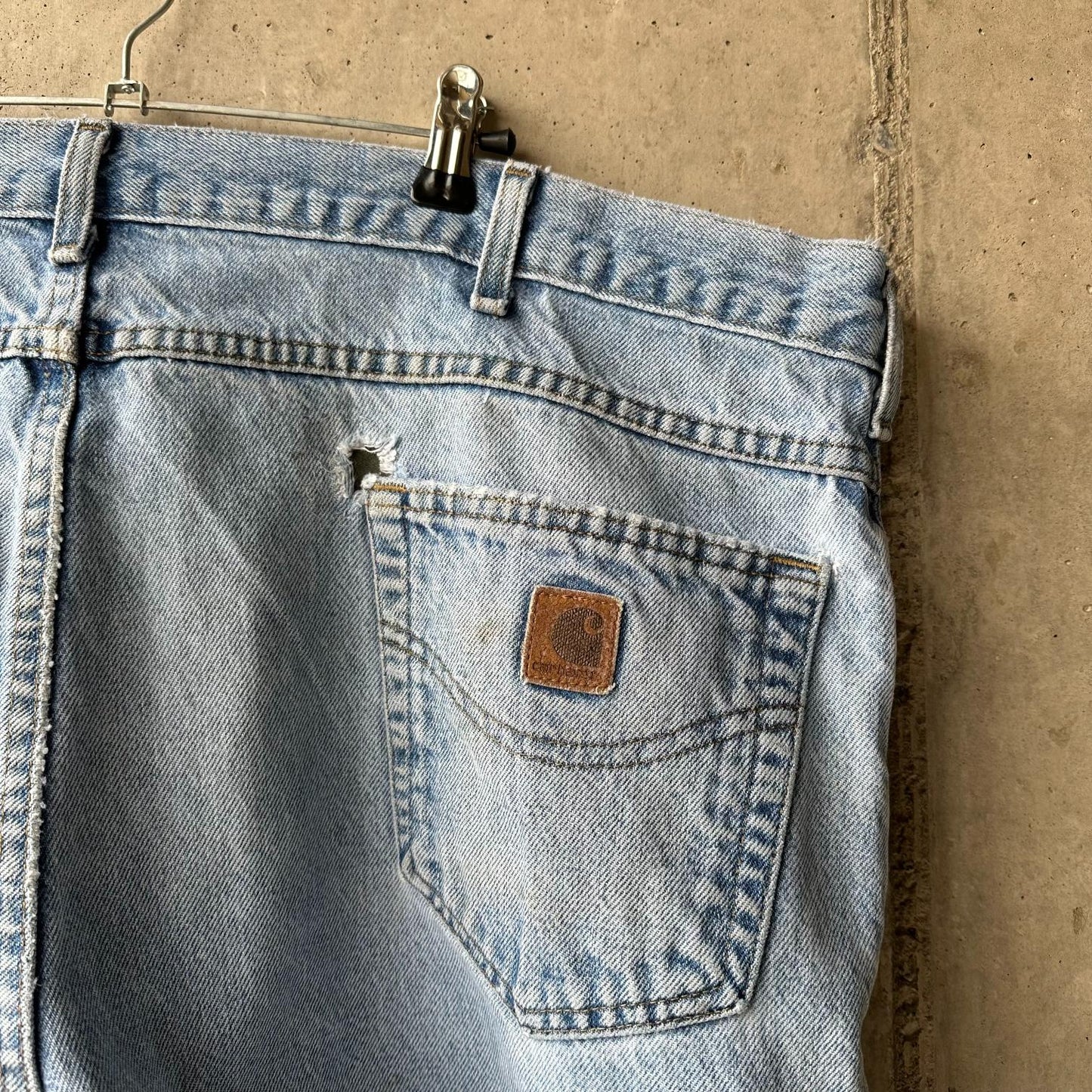 (44) Jean Carhartt Repaired "Sky Blue"