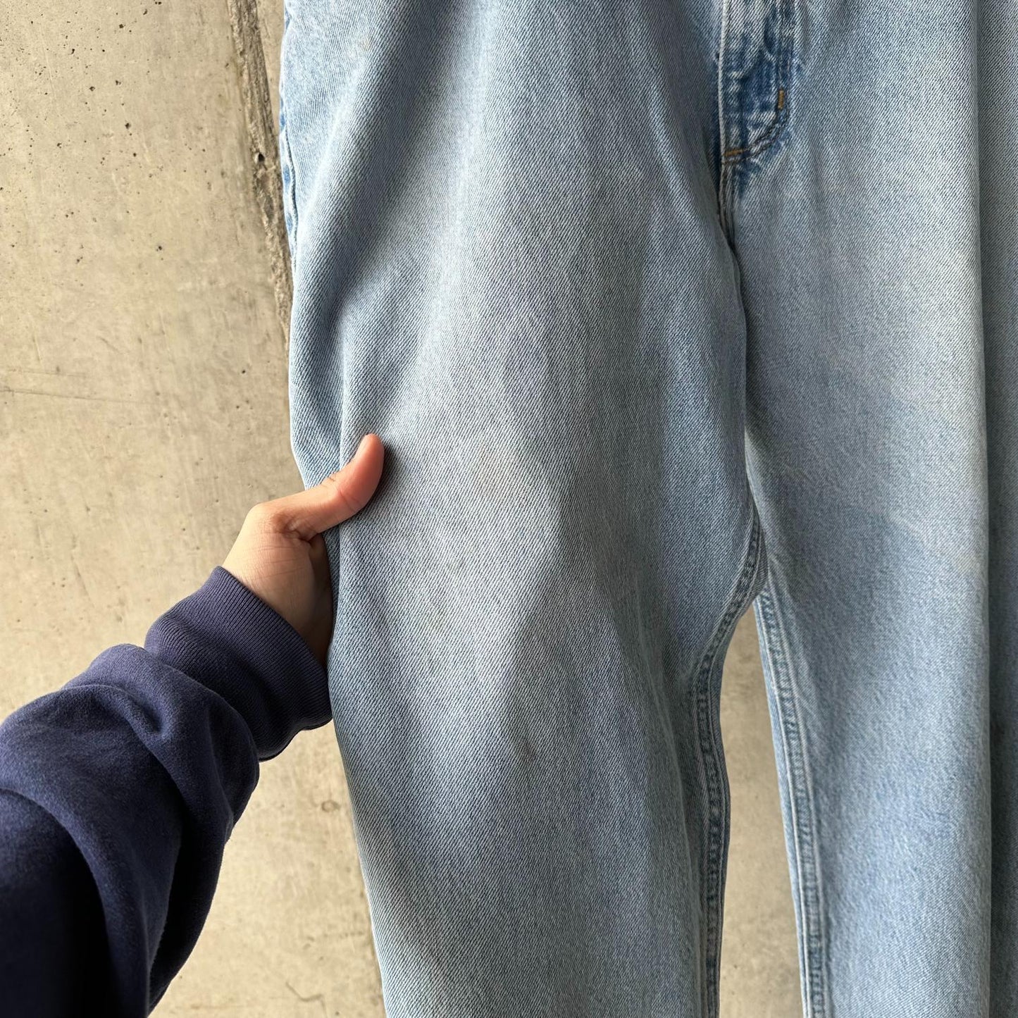 (44) Jean Carhartt Repaired "Sky Blue"