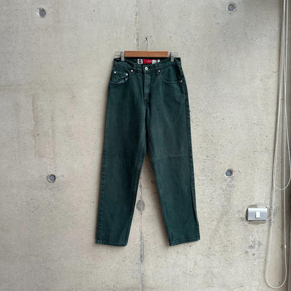 (28) Jean Vintage 90s Levis Silvertab Mom / Loose  "Mossy Green"