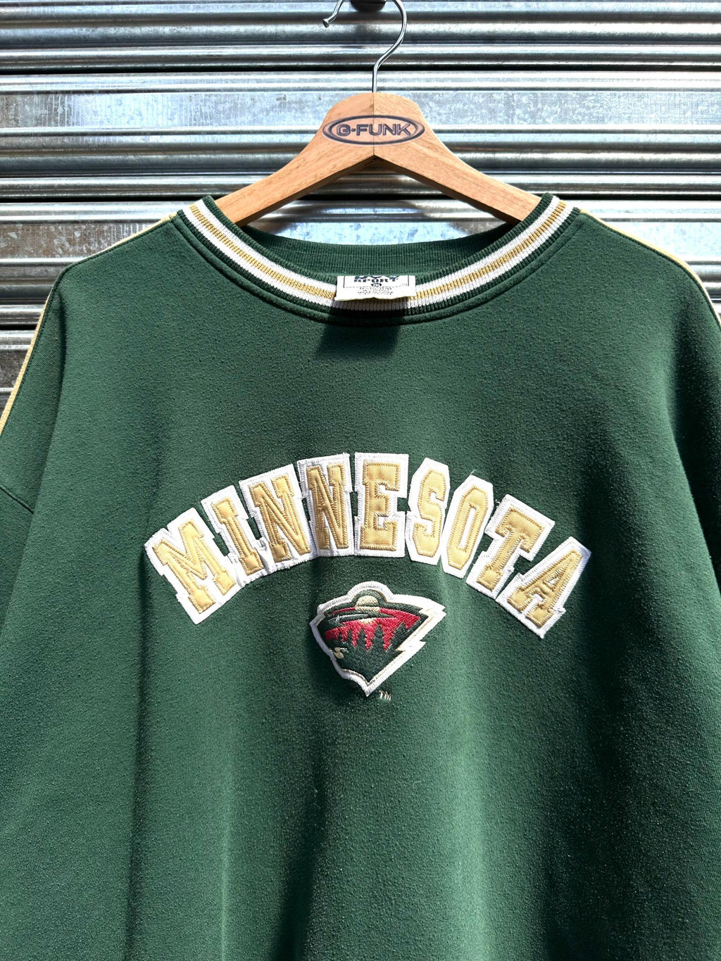 (XXL)Buzo Crewneck Lee Green "Minnesota "