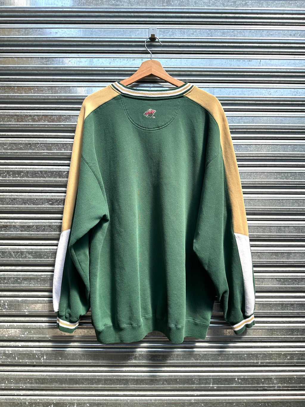 (XXL)Buzo Crewneck Lee Green "Minnesota "