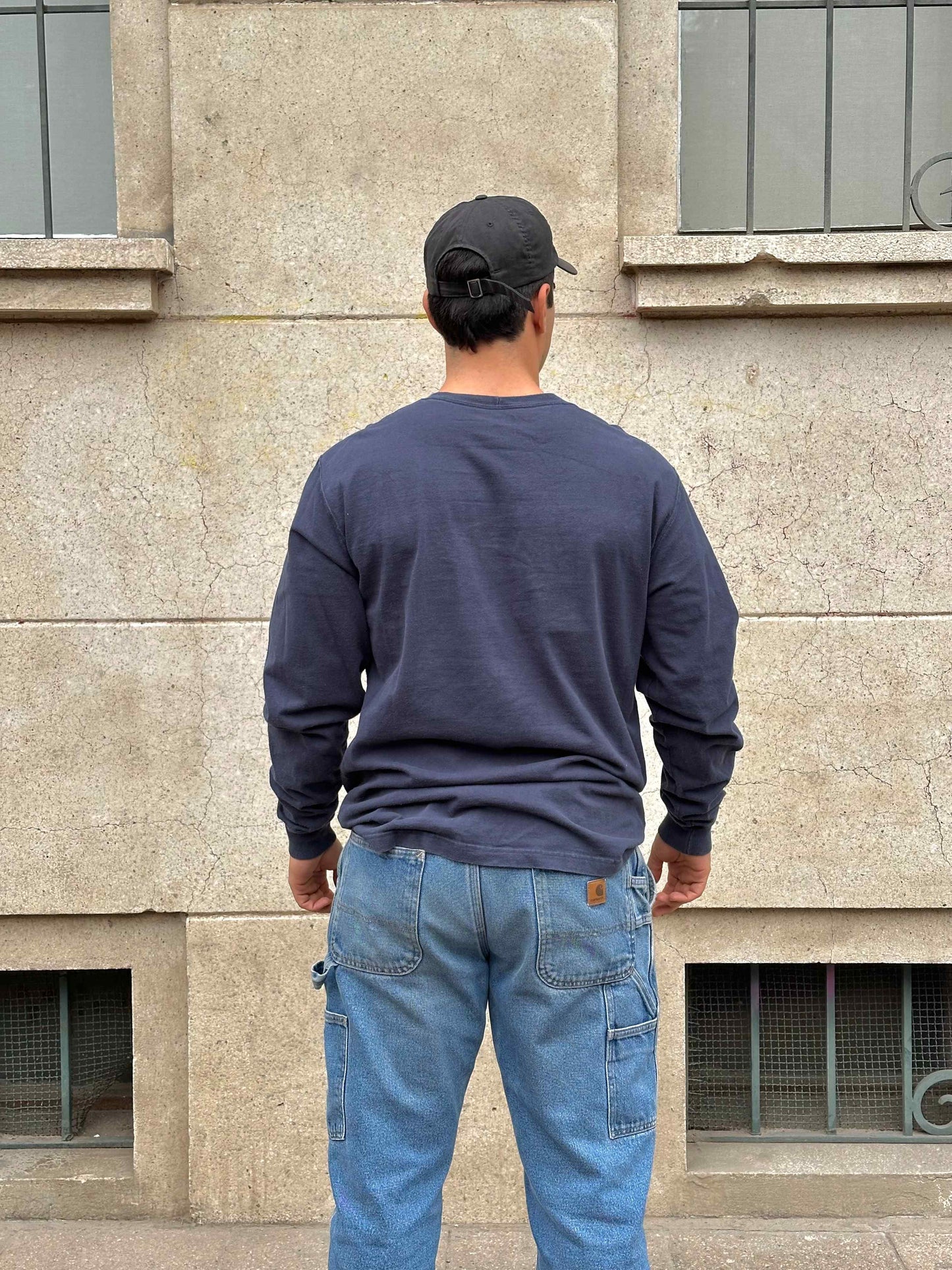 (L) Reme Carhartt Pocket Manga Larga "Blue"