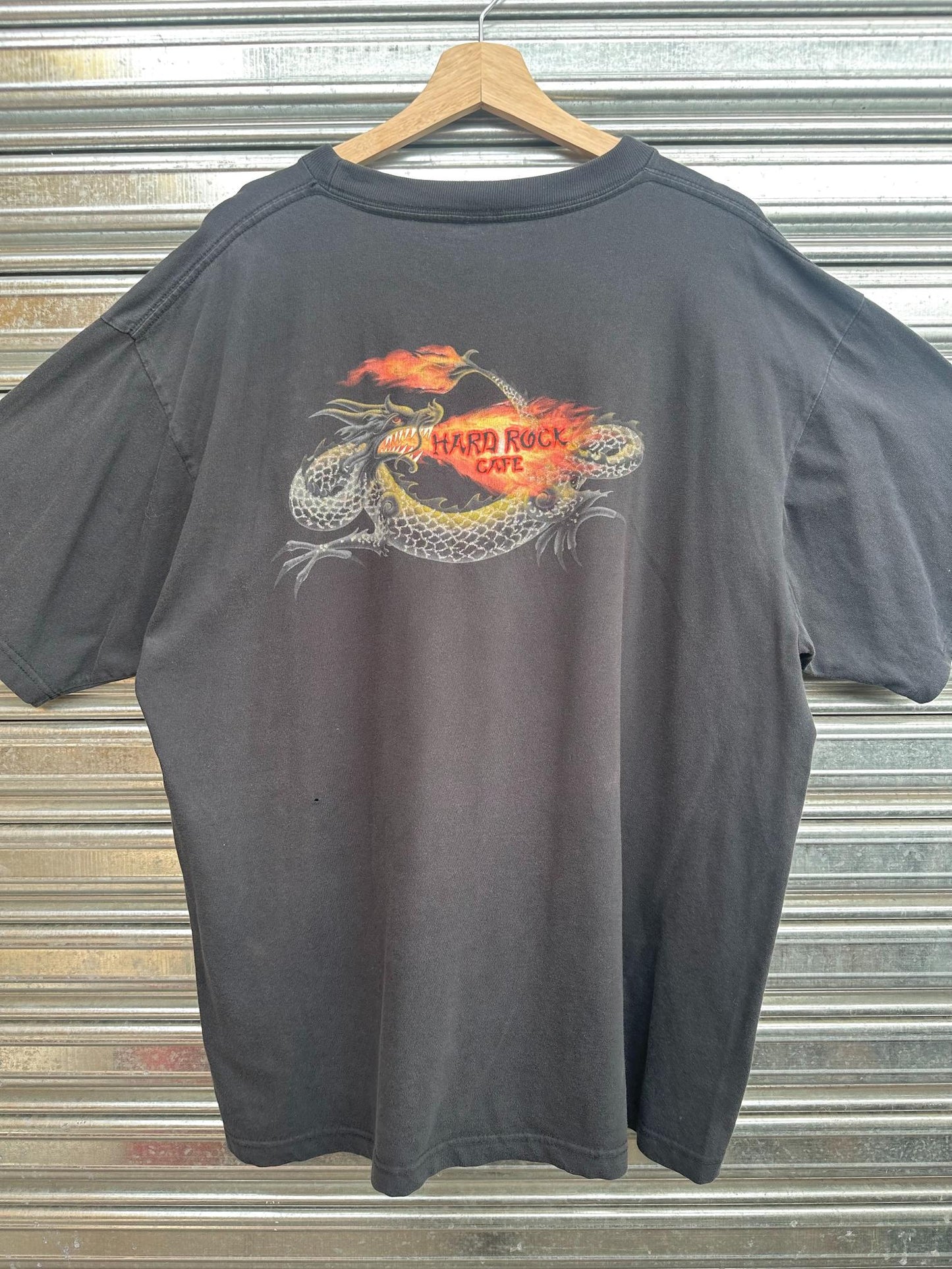 (XL) Reme Vintage Hard Rock Singlestich "Dragon Breathing Fire"