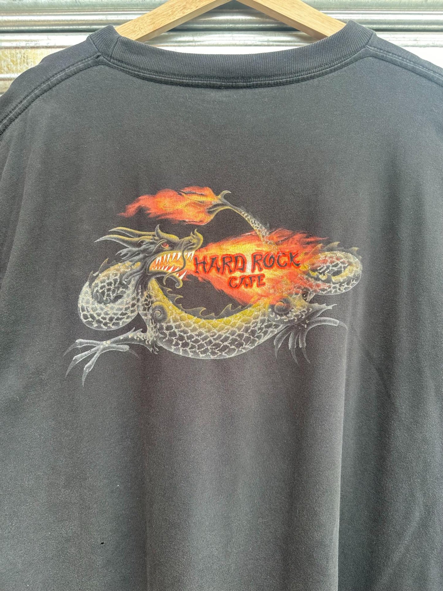 (XL) Reme Vintage Hard Rock Singlestich "Dragon Breathing Fire"