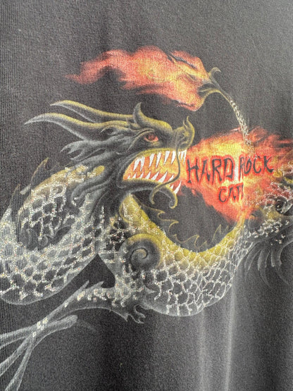 (XL) Reme Vintage Hard Rock Singlestich "Dragon Breathing Fire"