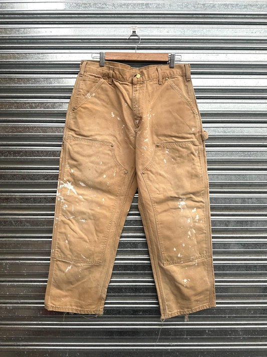 (33) Carpintero Carhartt Double Knee Paint Splattered Beige