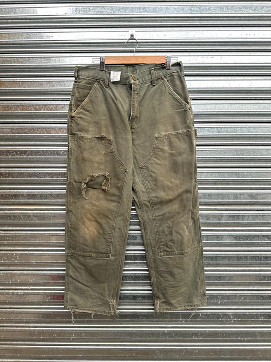 (33)Carpintero  Carhartt Double Knee Distressed "Moss Green" Distressed