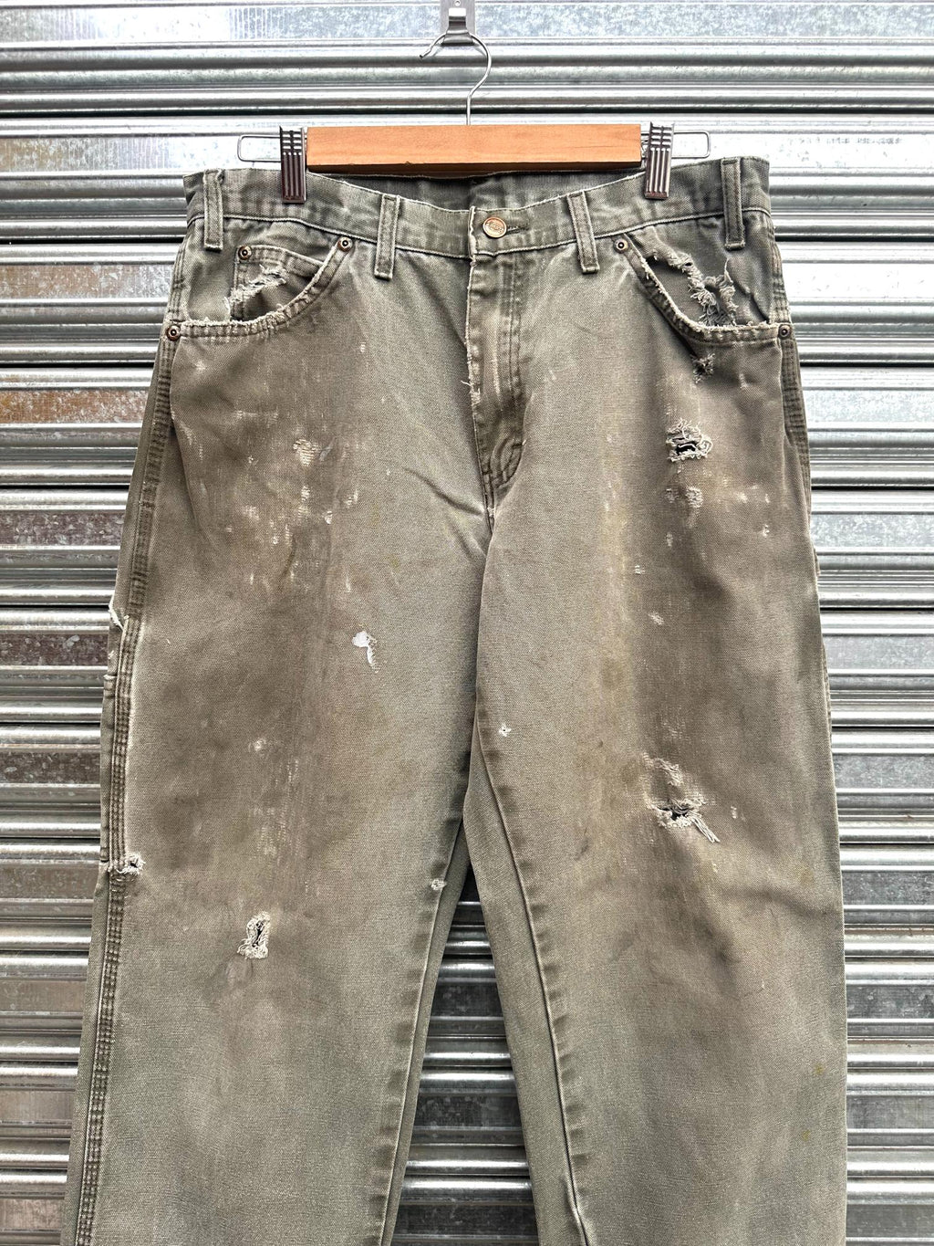 (32) Carpintero Dickies "Moss Green" Distressed