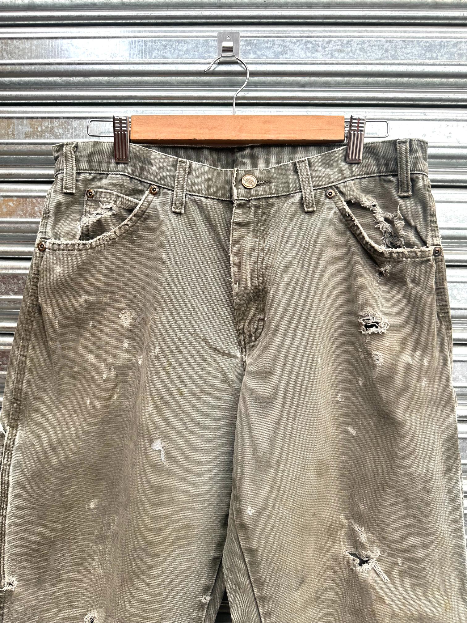 (32) Carpintero Dickies "Moss Green" Distressed