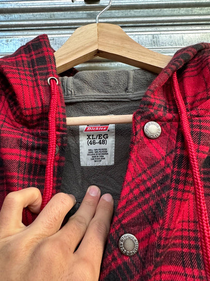 (XL) Sobrecamisa Dickies Con Capucha Wool "Black and Red"