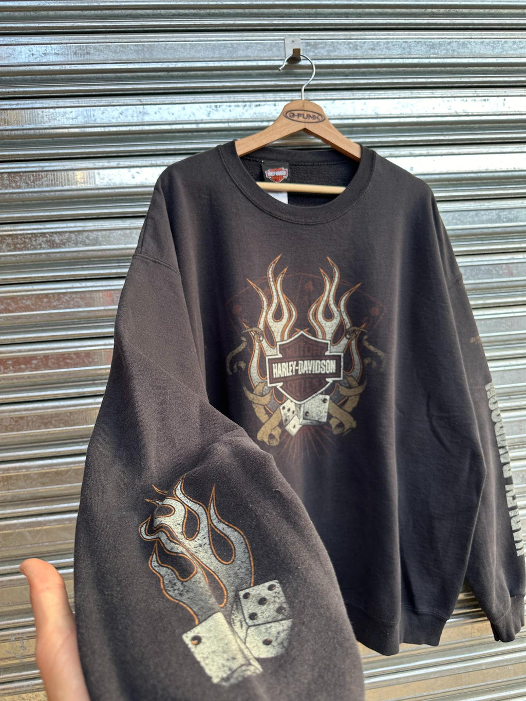 (XXL) Buzo Harley Davison "Dados con Flama"
