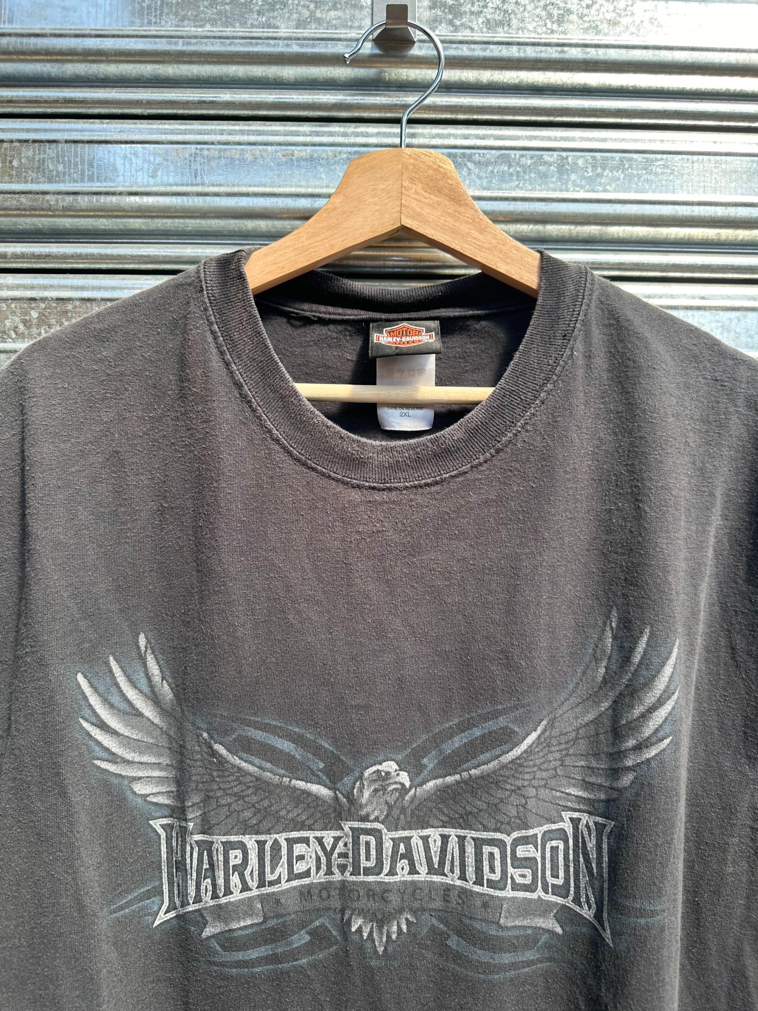 (XXL) Remera Musculosa Harley Davison " Aguila Gris y Azul / Palm bay, Florida