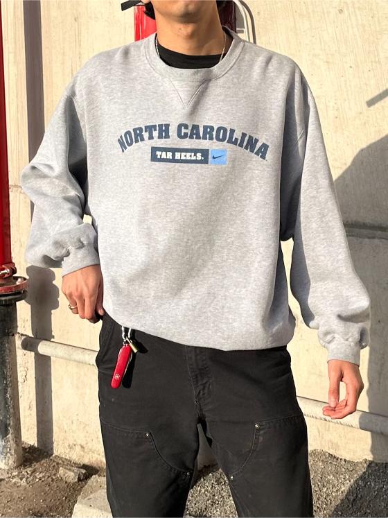 (XXL) Buzo Vintage Nike Team Años 90s 'North Carolina Tar Heels' Blue Over Gray