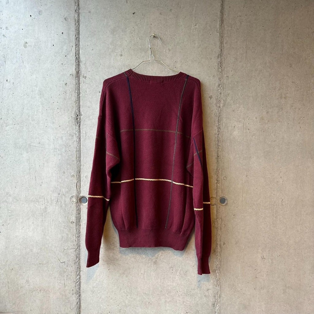 (L) Buzo Old Money Vintage Nautica "Scotish Burgundy" - GFUNK CHILE