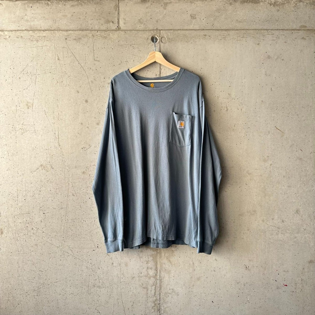 (XL) Reme Carhartt Pocket Manga Larga "Sky Blue" - GFUNK CHILE